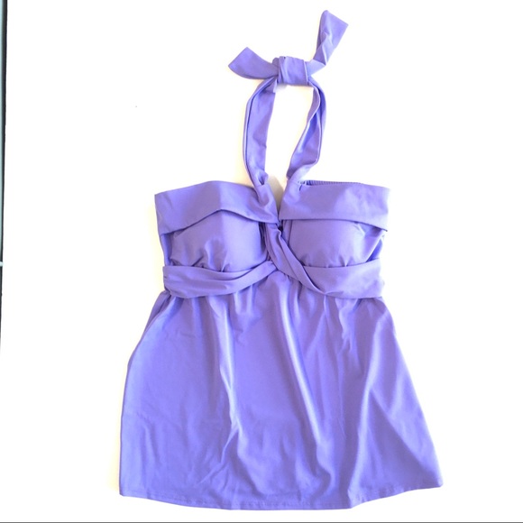 Maternity 2 piece Tankini by Prego Maternity USA Small lilac Orchid adjustable - Picture 3 of 5